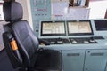 Dynamic position control panel on ship tanker . Royalty Free Stock Photo