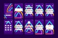 Dynamic Psychedelic Triangle Line Gradient Color Storage Management App UI Kit Template