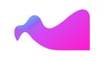 Dynamic Purple Gradient Wave Form, vector design Generative AI Royalty Free Stock Photo