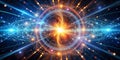 Dynamic quantum flux background particles in motion cutting edge science AI Generative