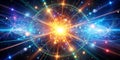 Dynamic quantum flux background particles in motion cutting edge science AI Generative