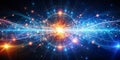 Dynamic quantum flux background particles in motion cutting edge science Creative AI