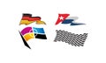 Dynamic Racing Flag Template Set