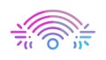 Dynamic Radiating Wireless Signal Icon: Strong Connectivity, vector design Generative AI Royalty Free Stock Photo