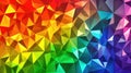 Dynamic Rainbow Gradient Geometric Shapes Web Profile Banner.
