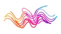 Dynamic Rainbow Wavy Lines, Abstract Fluid Pattern, vector design Generative AI Royalty Free Stock Photo