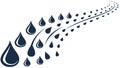 Dynamic Raindrops Water Splash Effect, vector design Generative AI Royalty Free Stock Photo