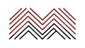 Dynamic Red and Black Zig-Zag Pattern, vector design Generative AI Royalty Free Stock Photo