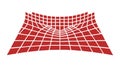 Dynamic Red Grid Network, Abstract Connectivity Lines, vector design Generative AI Royalty Free Stock Photo