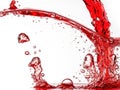Dynamic red liquid splash Royalty Free Stock Photo