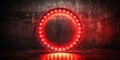 Dynamic Red Loading Animation Futuristic Glowing Circles on a Retro Background Ideal for Tech Websites Apps and Digital