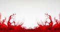 Dynamic Red Paint Splashes Against a White Background 503. 005740 Royalty Free Stock Photo
