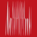 Dynamic red streaks. Abstract sharp lines. Bold graphic concept. Vector edgy style.