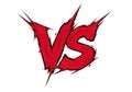 Dynamic red versus vs symbol displaying intense competition and showdowns for opposing sides Royalty Free Stock Photo