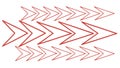Dynamic Red Zigzag Pattern for Modern Backgrounds, vector design Generative AI Royalty Free Stock Photo