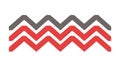 Dynamic Red Zigzag Wave Pattern for Energetic Backgrounds, vector design Generative AI Royalty Free Stock Photo