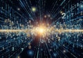 A dynamic representation of digital data, showcasing a vast array Royalty Free Stock Photo