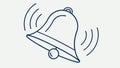 Dynamic Ringing Bell Icon Notification Vector Art, vector design Generative AI Royalty Free Stock Photo
