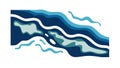 Dynamic River Current Icon for Flowing Water, Streams, and Geography, vector design Generative AI Royalty Free Stock Photo