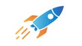 Dynamic Rocket Launch Icon Vector Design, vector design Generative AI Royalty Free Stock Photo