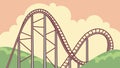 Dynamic Roller Coaster Design: Excitement and Amusement Park Thrills, vector design Generative AI Royalty Free Stock Photo