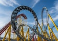 A dynamic roller coaster features prominently, Royalty Free Stock Photo