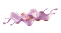 Dynamic rose gold and purple fluid wave render Royalty Free Stock Photo