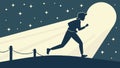 Dynamic Runner on Uphill Path, Fitness and Progress, vector design Generative AI Royalty Free Stock Photo