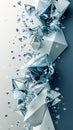 Broken crystals float Royalty Free Stock Photo