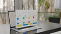 Dynamic Screen Display with Data Analysis Graphics. Perfect for Website Integration and Business Applications