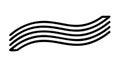 Dynamic Set of Horizontal Wavy Lines, vector design Generative AI Royalty Free Stock Photo