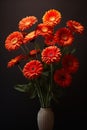 Dynamic Shading: A Burst of Upbeat Orange Flowers in a Well-Lit