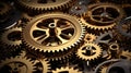 dynamic shiny gold metal gears
