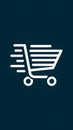 Dynamic shopping rush trolley dash icon design in vector