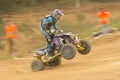 Dynamic shot of rider in the quad jump Royalty Free Stock Photo