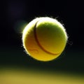 Tennis Ball in Motion on Court Royalty Free Stock Photo
