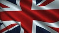 Union Jack, Flag of the United Kingdom Blowing in the Wind - UK Flag Illustration Rendered in 3D