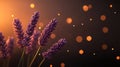 A dynamic showcase of lavender flowers against a hazy bokeh background, highlighting shades of purple and soft