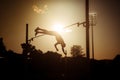 The Dynamic Silhouette of a Pole Vaulting Champion. Qualification Race for Worlds in Budapest and Games in Paris