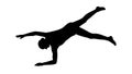 Acrobat Jumping Silhouette Vector Art, vector design Generative AI Royalty Free Stock Photo