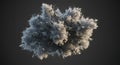 Dynamic Smoke Cloud Explosion on Dark Background Royalty Free Stock Photo