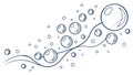 Dynamic Soap Bubbles Vector Illustration, Clean and Fresh Design, vector design Generative AI Royalty Free Stock Photo