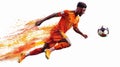 Dynamic Soccer Player Illustration in Action Ve