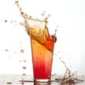 Dynamic Soft Drink Splash Isolated on White Background Royalty Free Stock Photo