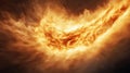 Dynamic Solar Flare and Plasma Burst in Outer Space, AI Royalty Free Stock Photo