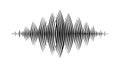 Dynamic Sound Wave Visualization, Audio Pulse Vibration Element, vector design Generative AI Royalty Free Stock Photo