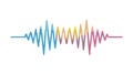 Dynamic Sound Waveform: Visualizing Audio Frequencies, vector design Generative AI Royalty Free Stock Photo