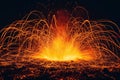 Dynamic Spark Trails with Fiery Abstract Energy
