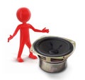 Dynamic speaker and man Royalty Free Stock Photo