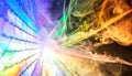 Dynamic Spectrum of Light and Ethereal Smoke Royalty Free Stock Photo